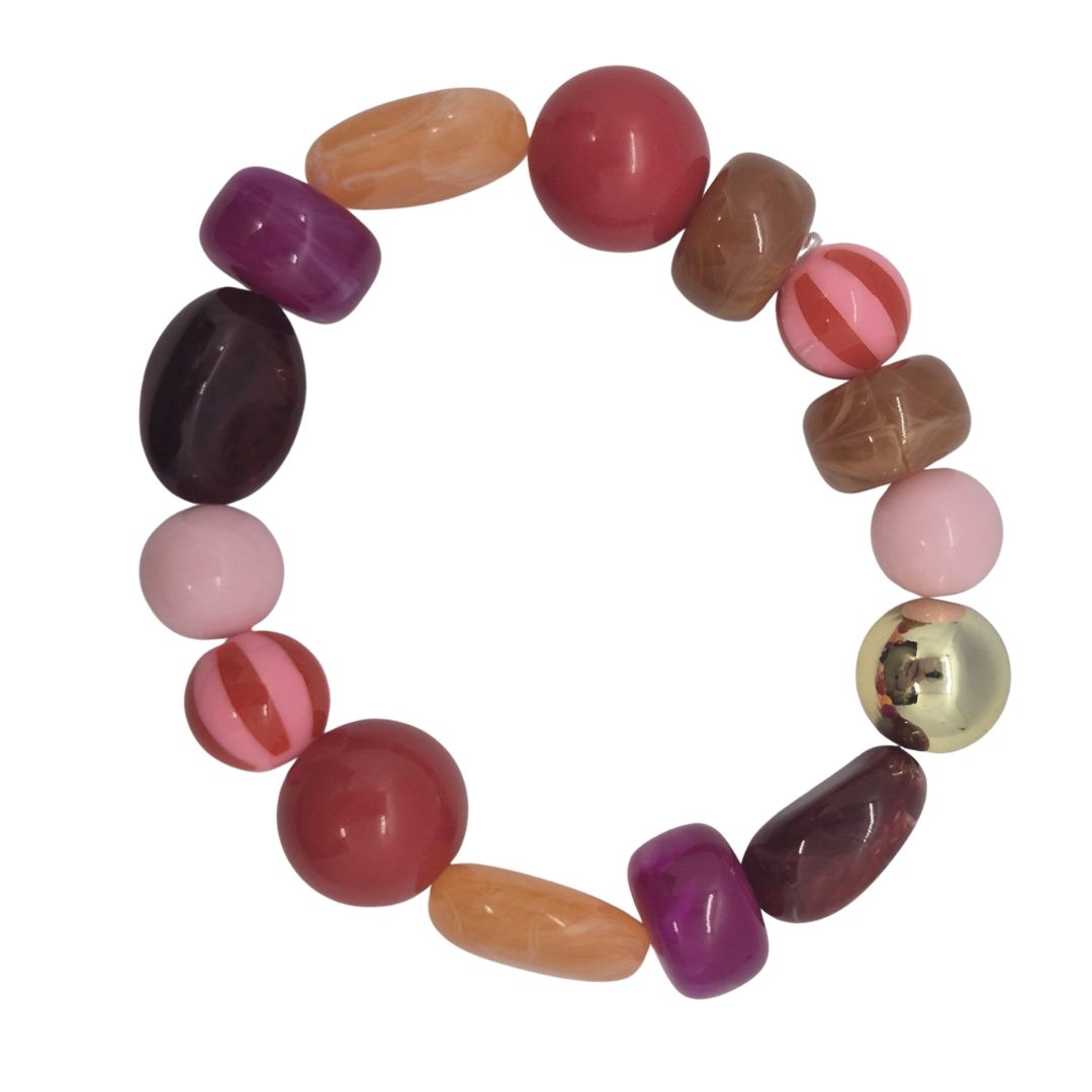 Armband roze/paars