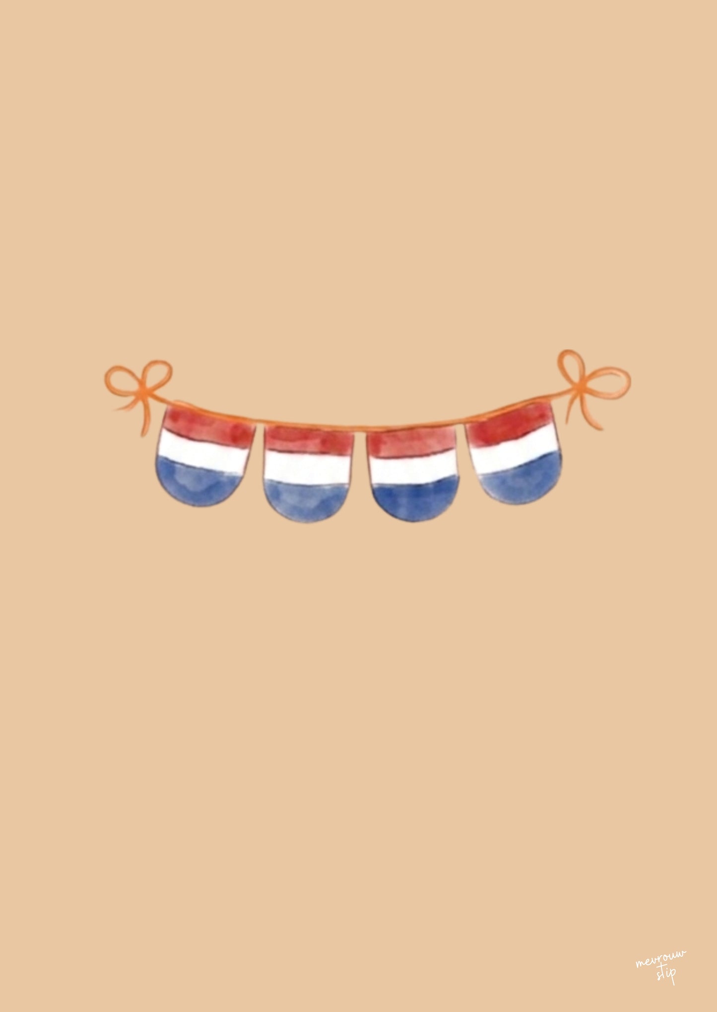 Wenskaart - Nederlandse vlag