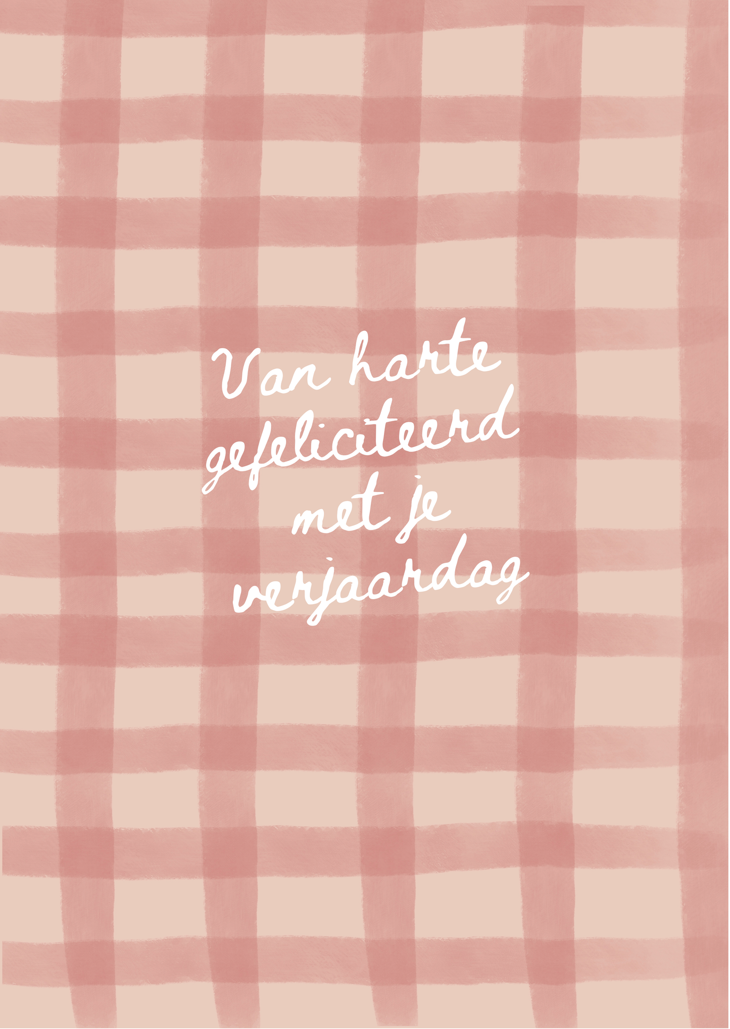 Wenskaart - geruit verjaardag