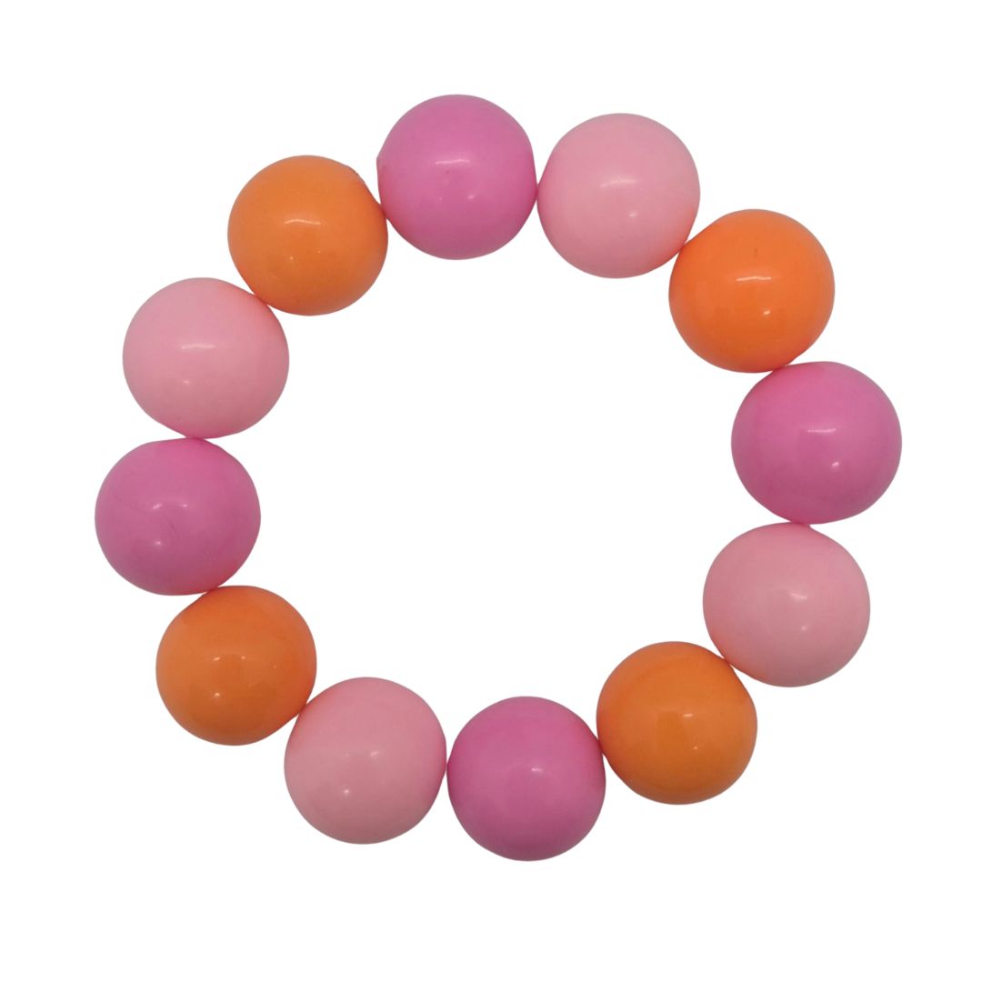 Bubble armband - roze/oranje