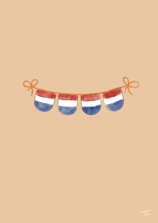 Wenskaart - Nederlandse vlag