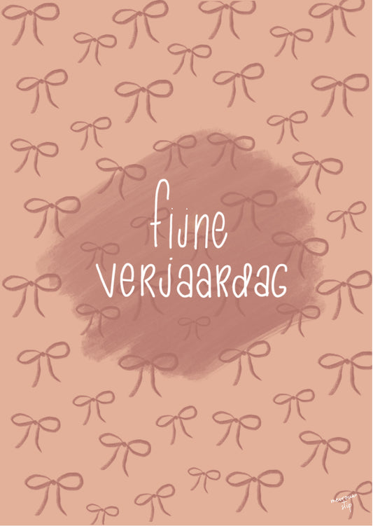 Wenskaart - strikjes verjaardag
