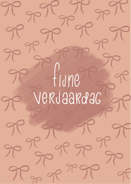 Wenskaart - strikjes verjaardag