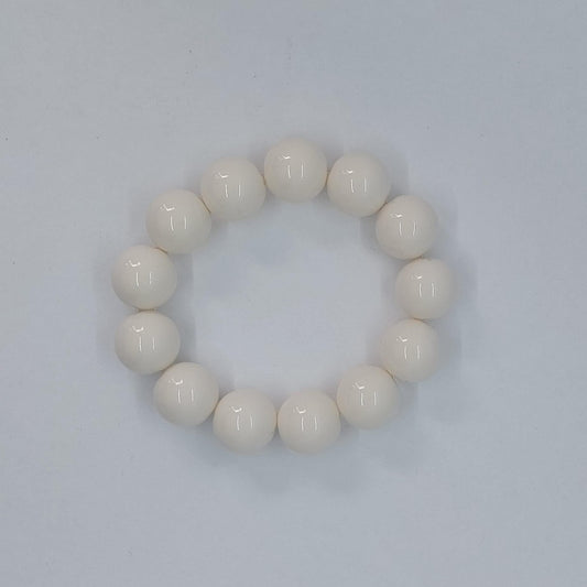 Bubble armband - creme wit