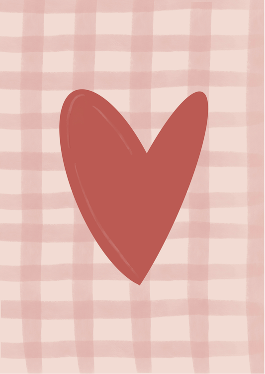 Wenskaart - hart geruit